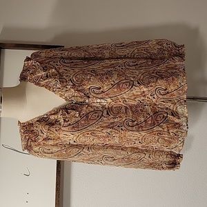 LOFT SHIMMERY PAISLEY BLOUSE